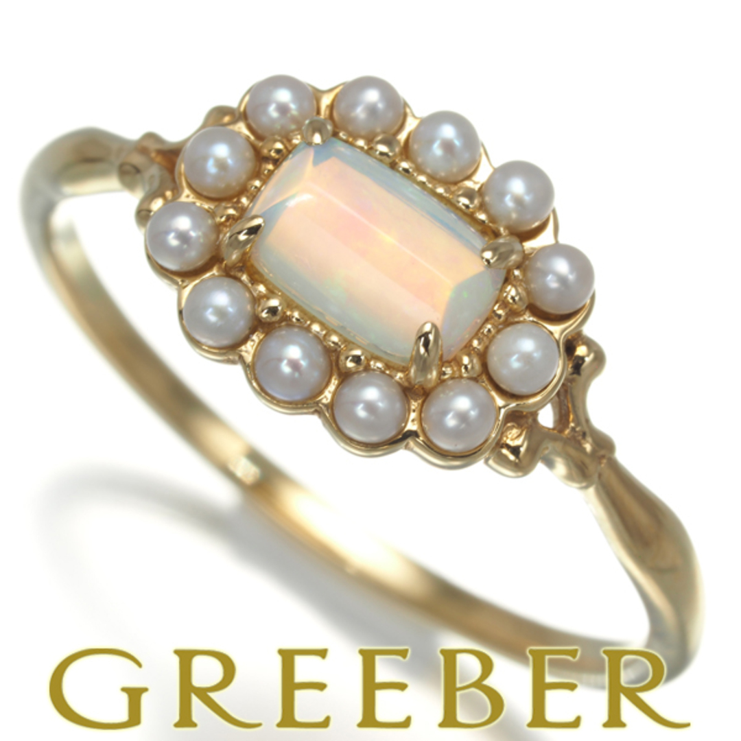 agete - アガット リング ホワイトオパール シードパール 真珠 13号