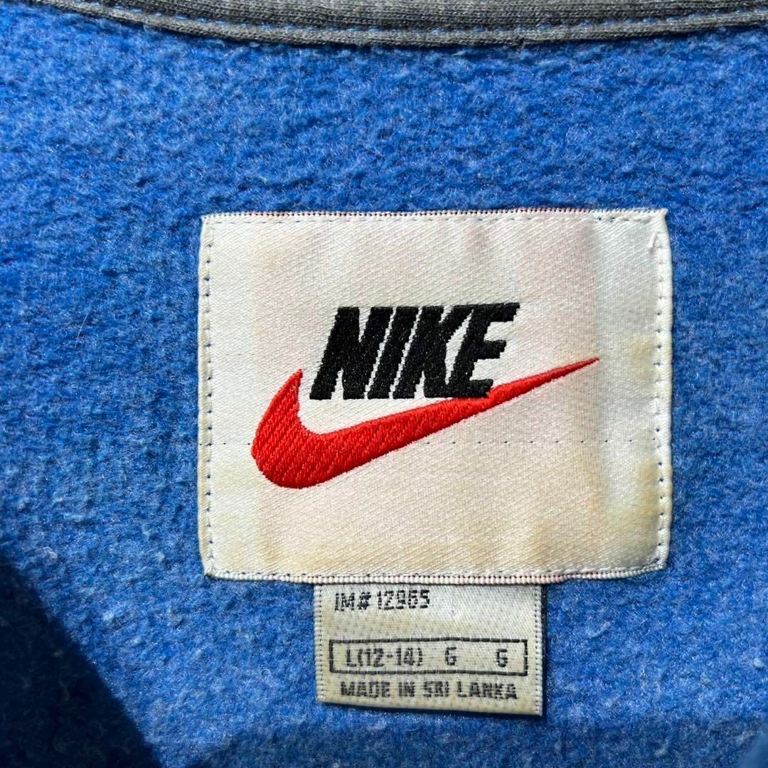 NIKE - 【希少】90s NIKE 銀タグ スウォッシュ 胸ロゴスウェットブルー