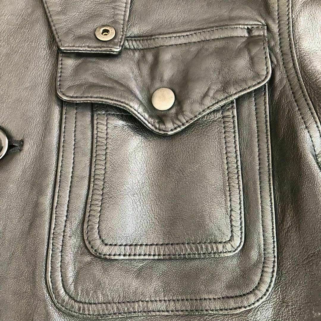 BLUE WORK - トゥモローランドBLUE WORKラムレザージャケットエルボー