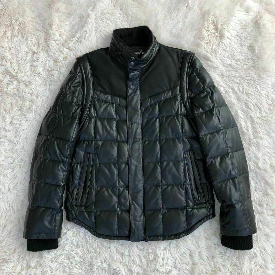 5351 POUR LES HOMMES - 5351プールオム 2WAYレザーダウンジャケット羊