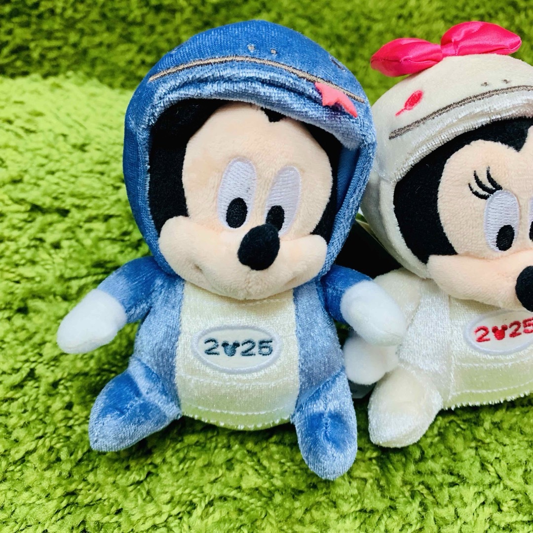 Disney - 干支 2025 ぬいぐるみバッジ 2点セットミッキー＆ミニー