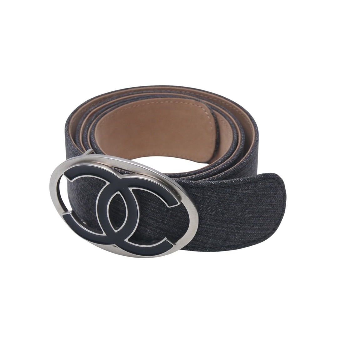 CHANEL - CHANEL シャネル デニムレザーベルト サイズ90/36 ココマーク