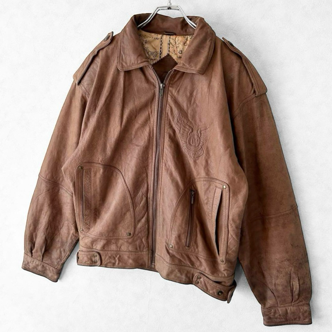 VINTAGE - 90s vintage A2 G1 本革 型押し 革ジャン レザージャケット