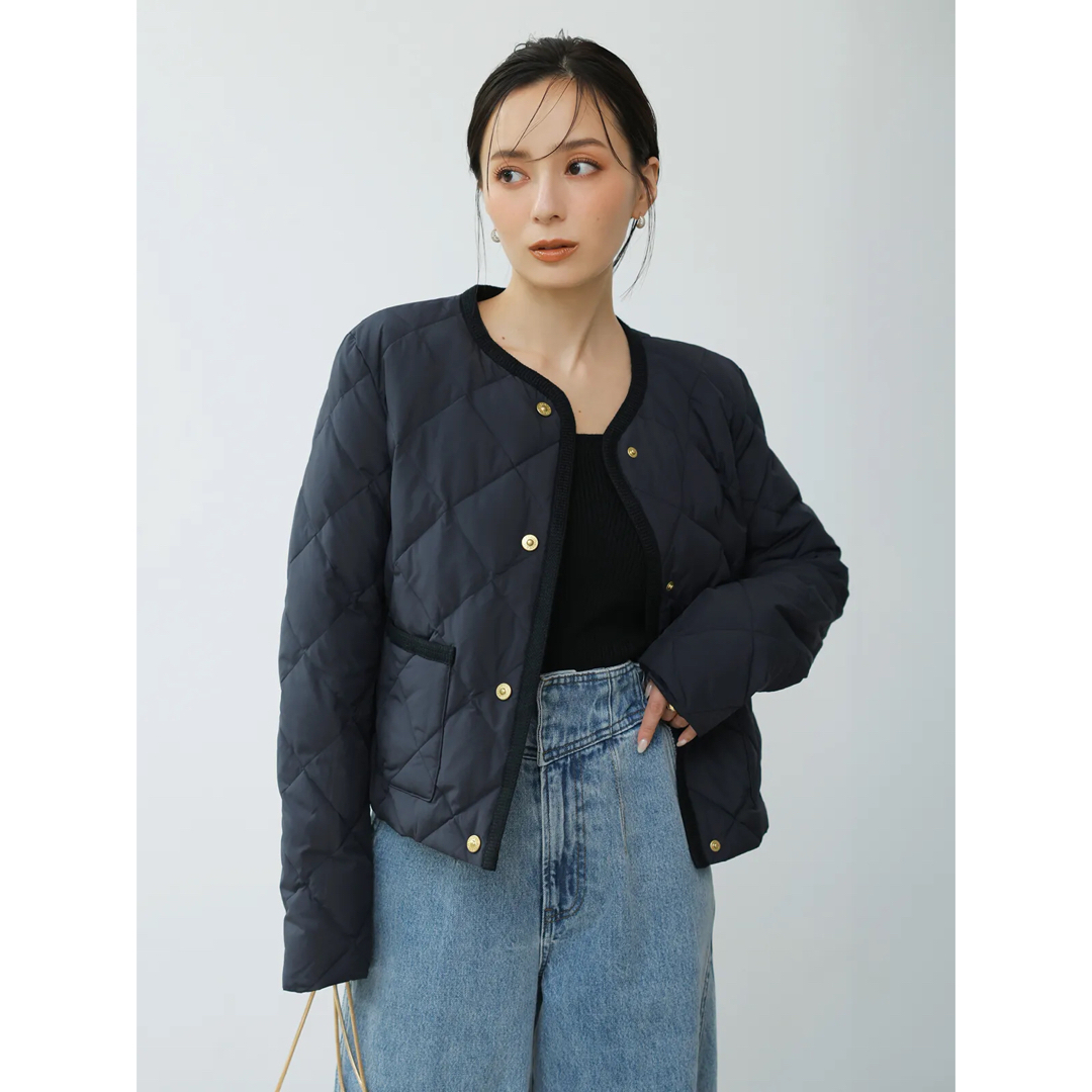 ánuans - 【TAION】ノーカラーキルティングショートダウンの通販 by