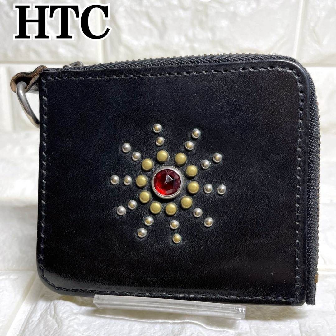 HTCスターバースト スタッズ ウォレットラウンド ファスナー