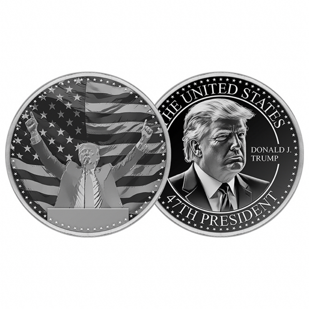 両面主役】 銀貨 トランプさん 大統領就任 1オンス 純銀 コイン