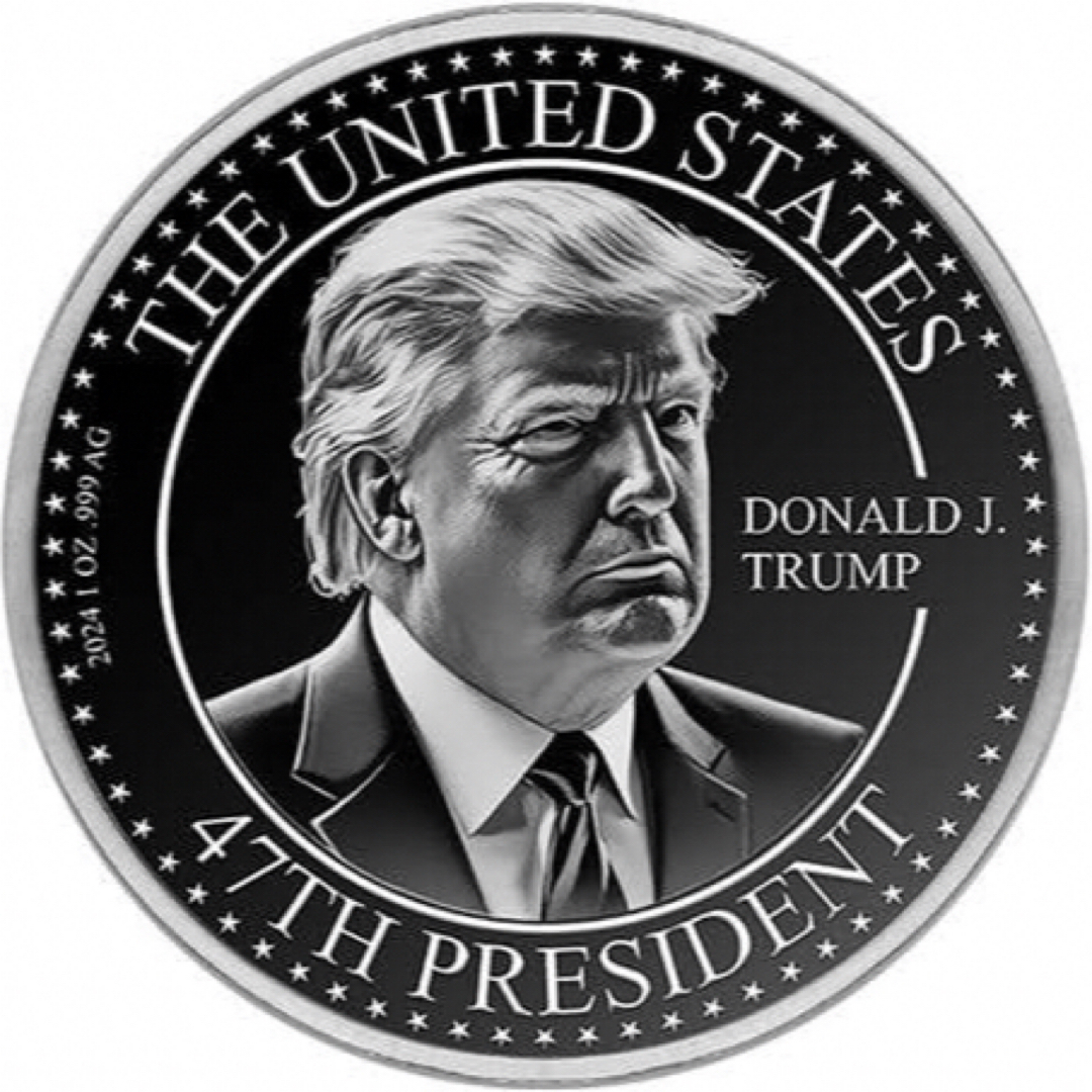 両面主役】 銀貨 トランプさん 大統領就任 1オンス 純銀 コイン