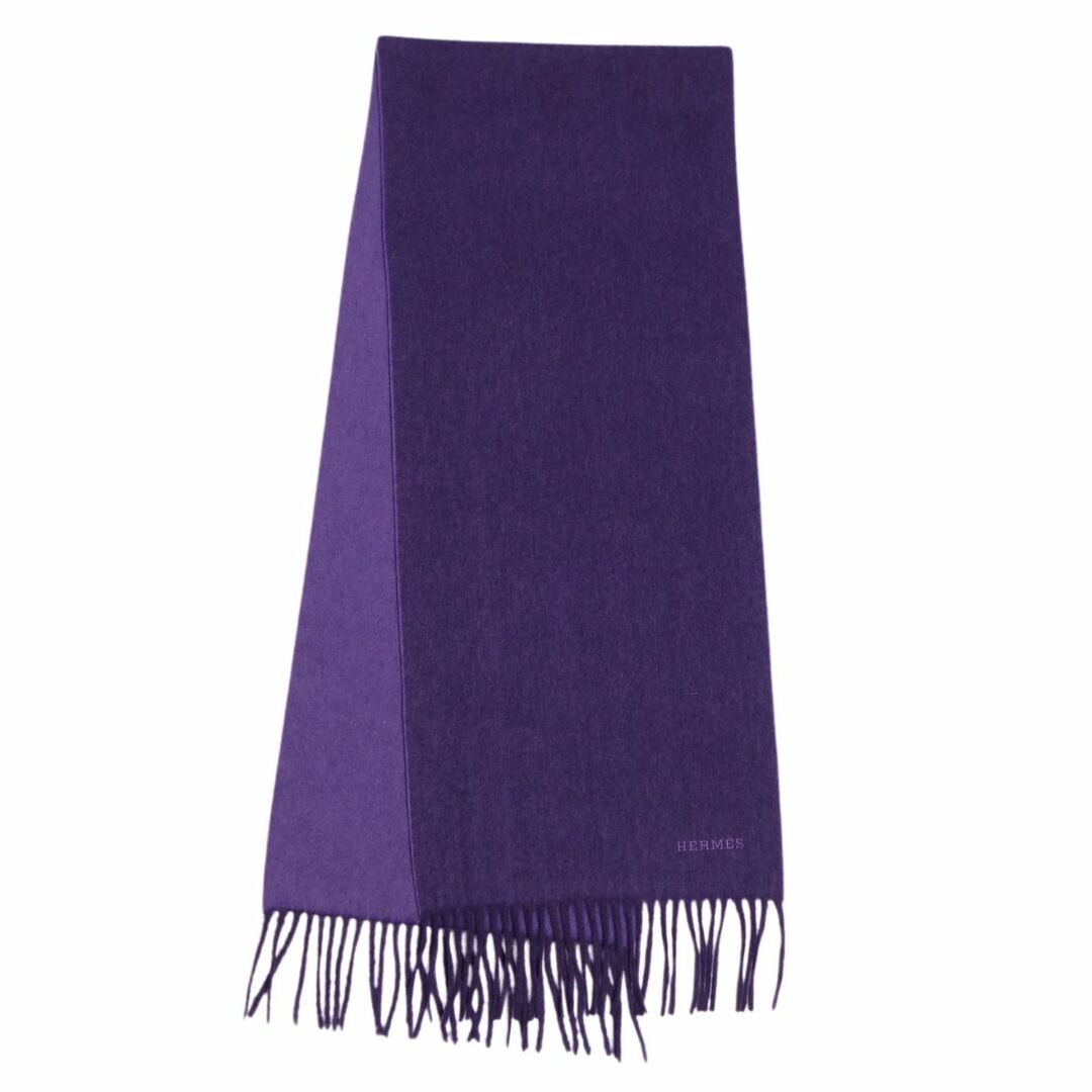 HERMES - 美品 エルメス HERMES マフラー ストール フリンジ カシミヤ