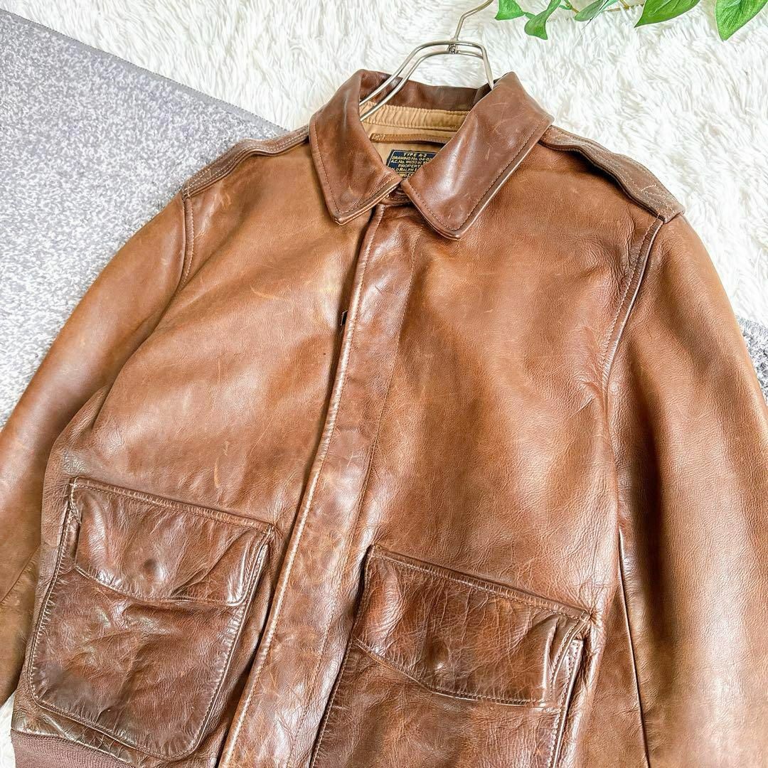 POLO RALPH LAUREN - 良品 ポロラルフローレン A-2 レザージャケット