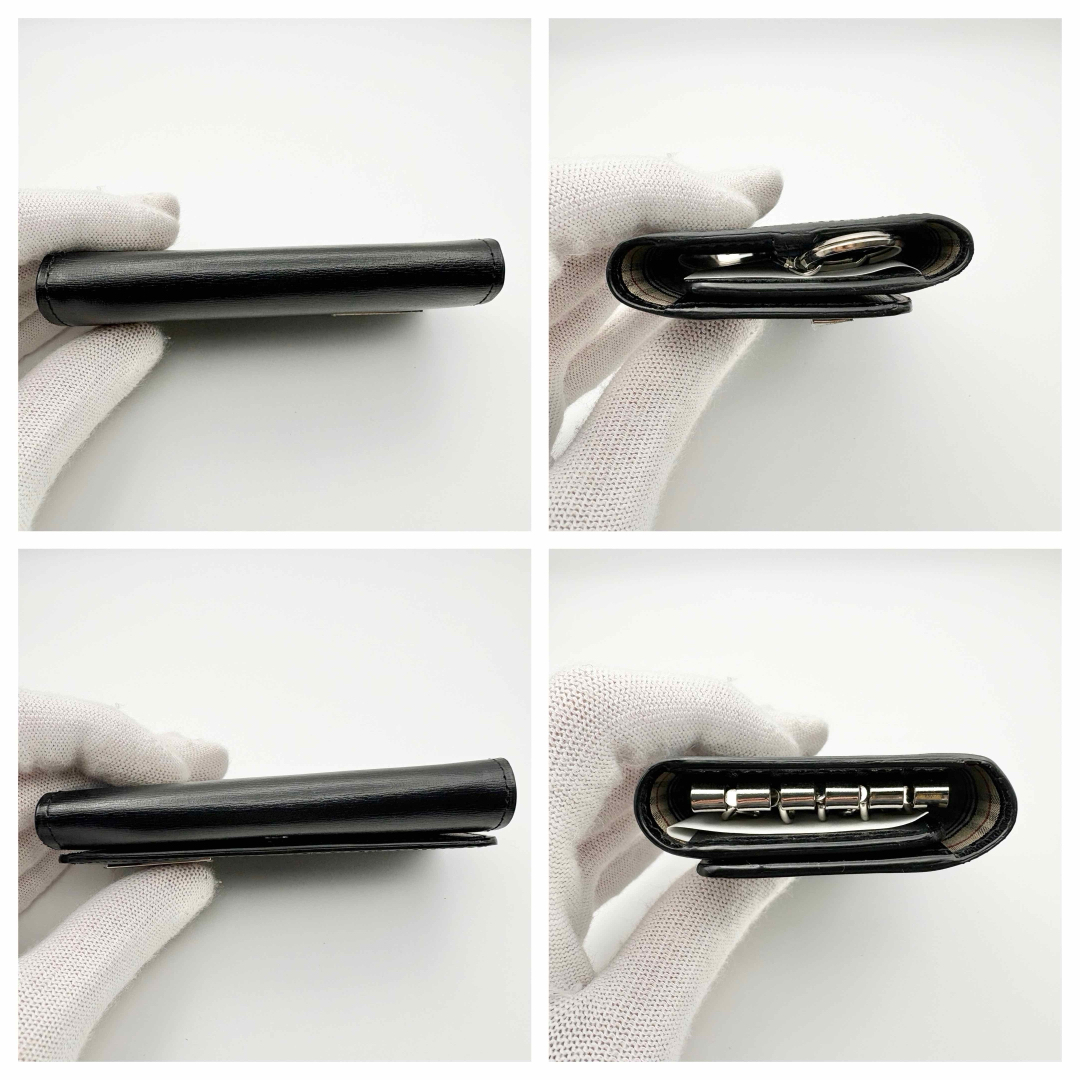 BURBERRY - 【極美品☆】バーバリー キーケース 5連 ブラック ノバ