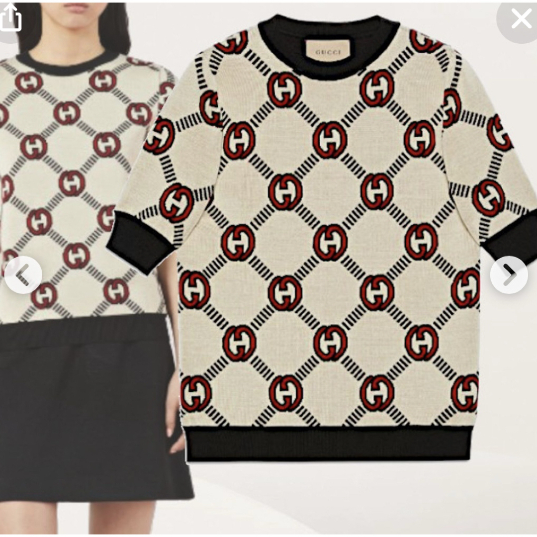 GUCCI - 値下げ グッチ GUCCI リバーシブルウールセーター アイボリー