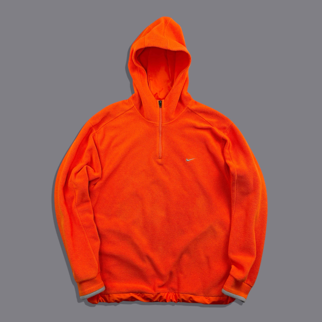 NIKE - 00s Y2K NIKE ナイキ ハーフジップフリースパーカー オレンジ