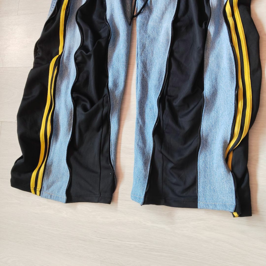 アディダス リメイクパンツ デニムジーンズ 4ジッパーの通販 by たっき
