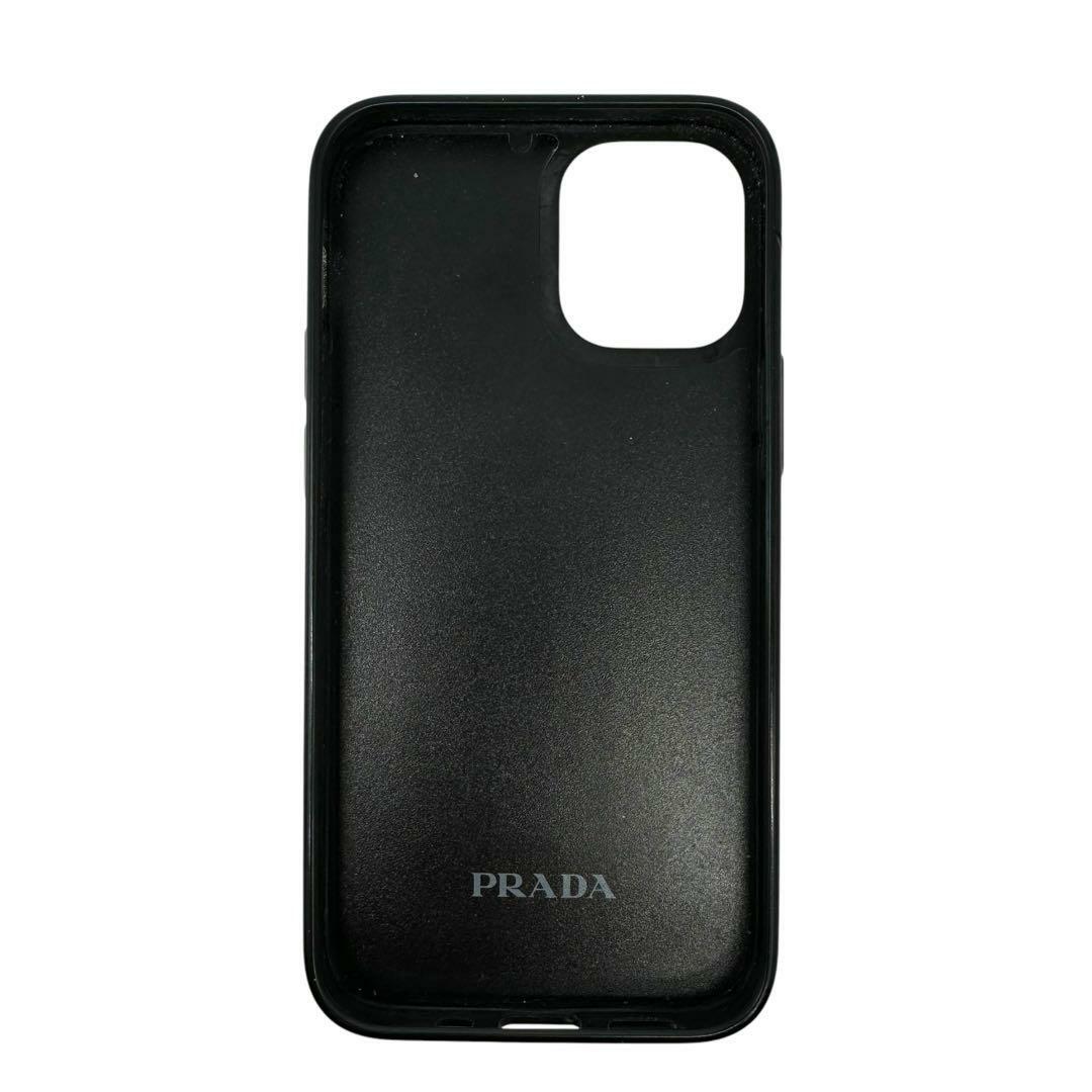 PRADA - PRADA プラダ iPhone12mini サフィアーノ ロゴ 三角プレート