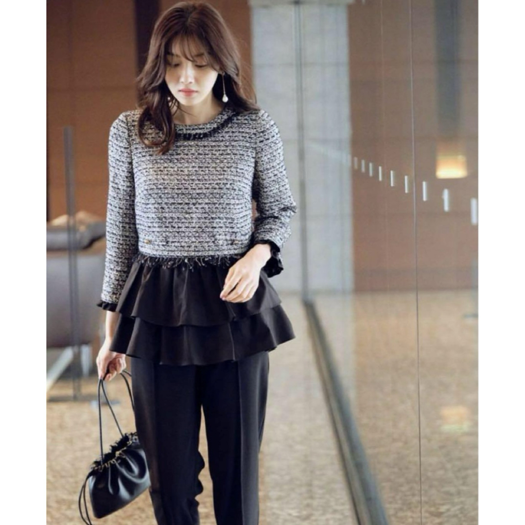 JUSGLITTY - 美品～新品同様☆ JUSGLITTY ツイードティアード ペプラム