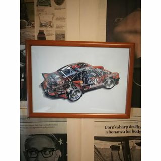 Porsche - ポルシェ Porsche 車両断面図 アートイラスト ポスター A4の