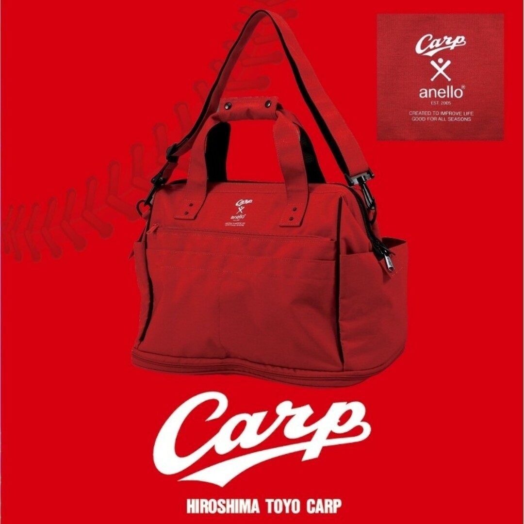anello - カープ×anello 2way拡張ボストンバッグ2025！限定完売品！の