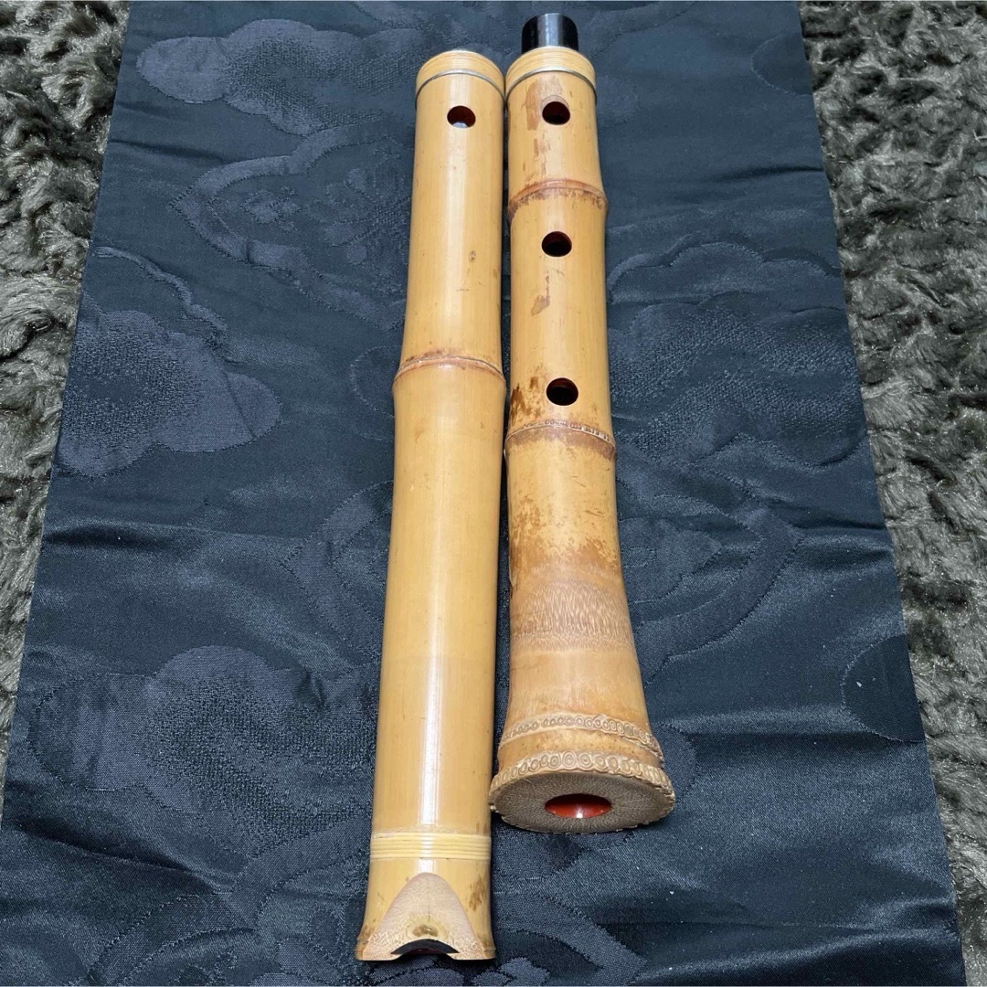 尺八 都山流 在銘 2印 中継ぎ緩み無し 二尺管 籐