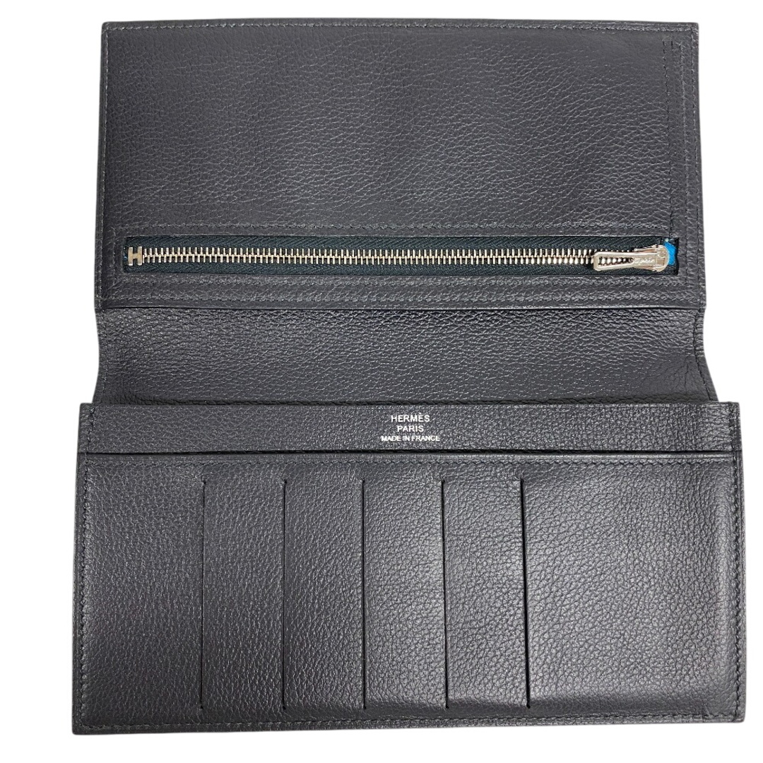 HERMES - エルメス HERMES 長財布 シチズンツイルロング ブラックの