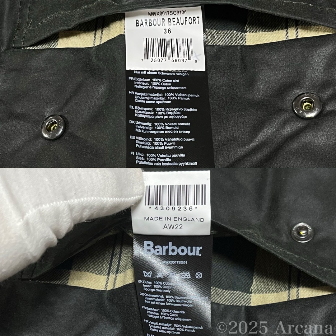 Barbour - 【新品】Barbour(バブアー) ビューフォート✴︎セージ36