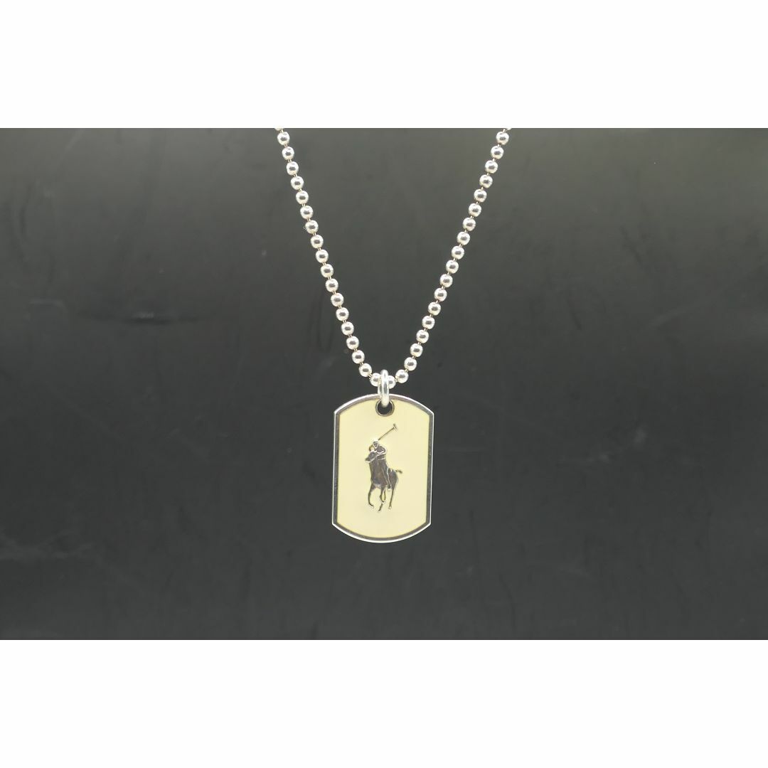Ralph Lauren - 美品 ラルフローレン ドッグタグ ネックレス ホワイト
