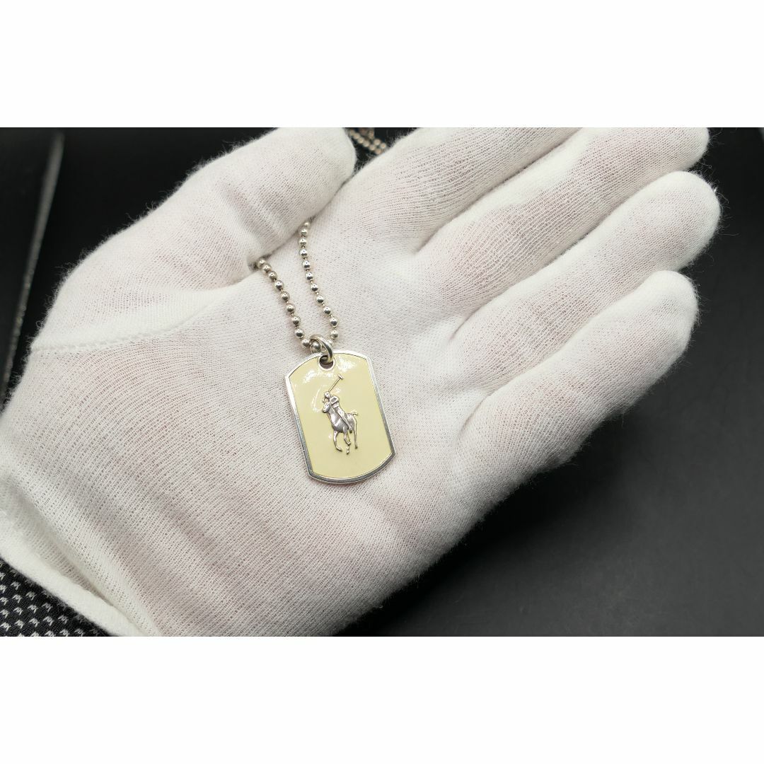 Ralph Lauren - 美品 ラルフローレン ドッグタグ ネックレス ホワイト