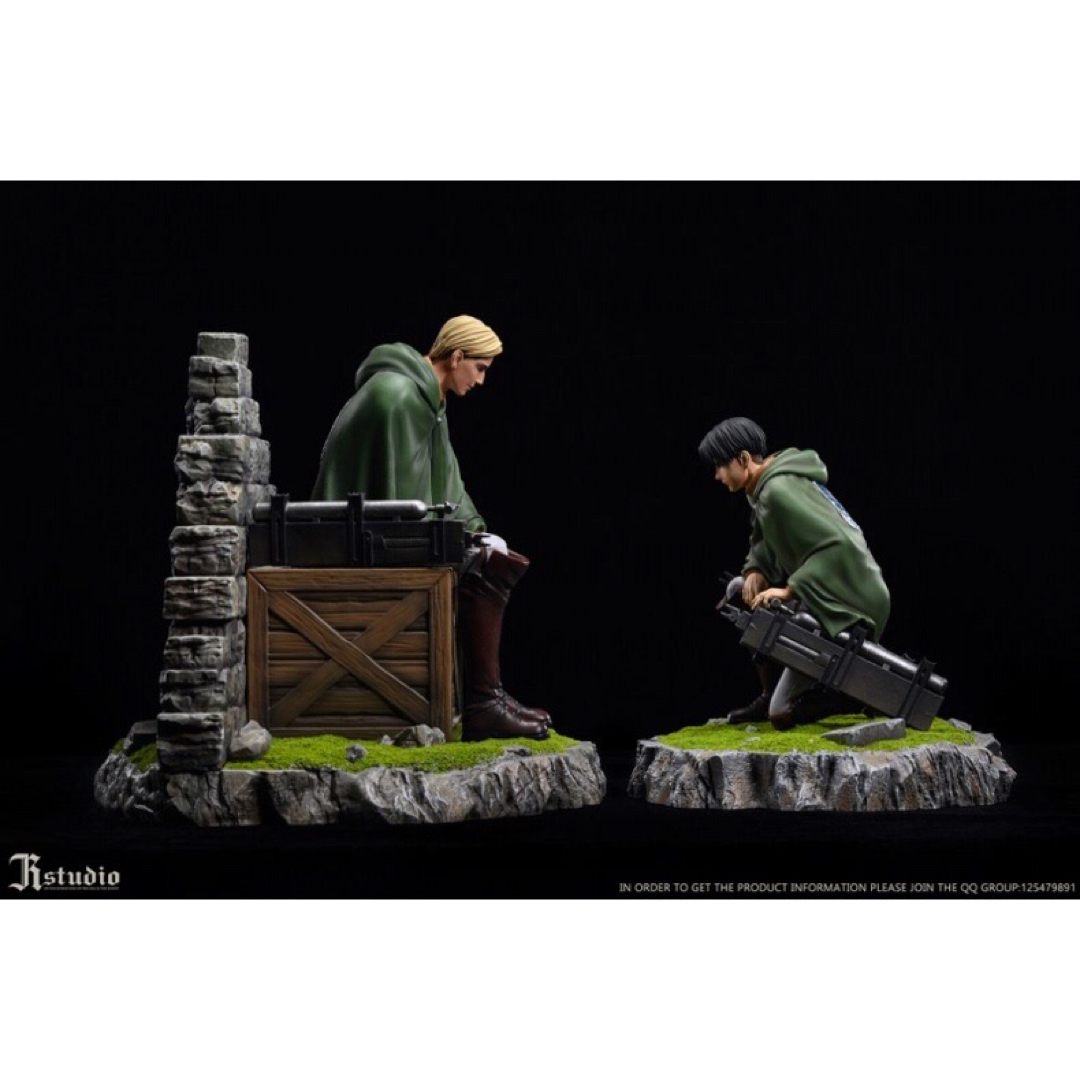 エルヴィン·スミ リヴァイ 進撃の巨人 フィギュア ガレージキットの