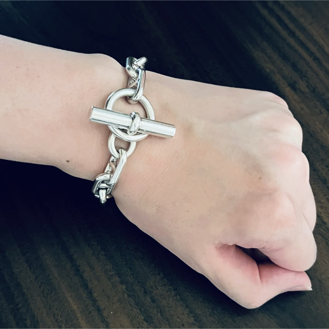 HERMES - ヴィンテージ エルメス シェーヌダンクル ブレスレット GM 13