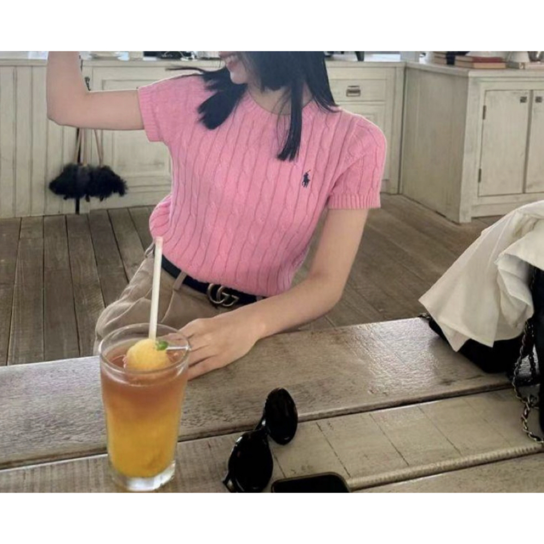 POLO RALPH LAUREN - 美品 ポロ ラルフローレン ニット ケーブル 半袖