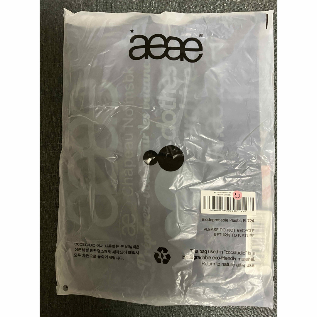 ☆新品☆ aeae ナップサック ドット グレー 韓国限定 ♡正規品♡の通販