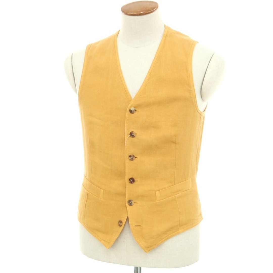 LARDINI - 【中古】ラルディーニ LARDINI リネン ジレ ベスト オレンジ