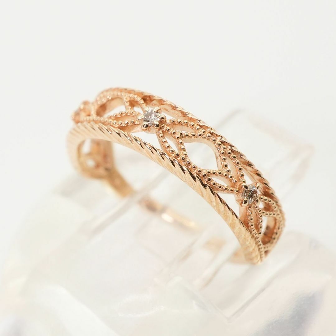 agete - アガット 透かし ピンキー K10 リング/24-4665Sの通販 by