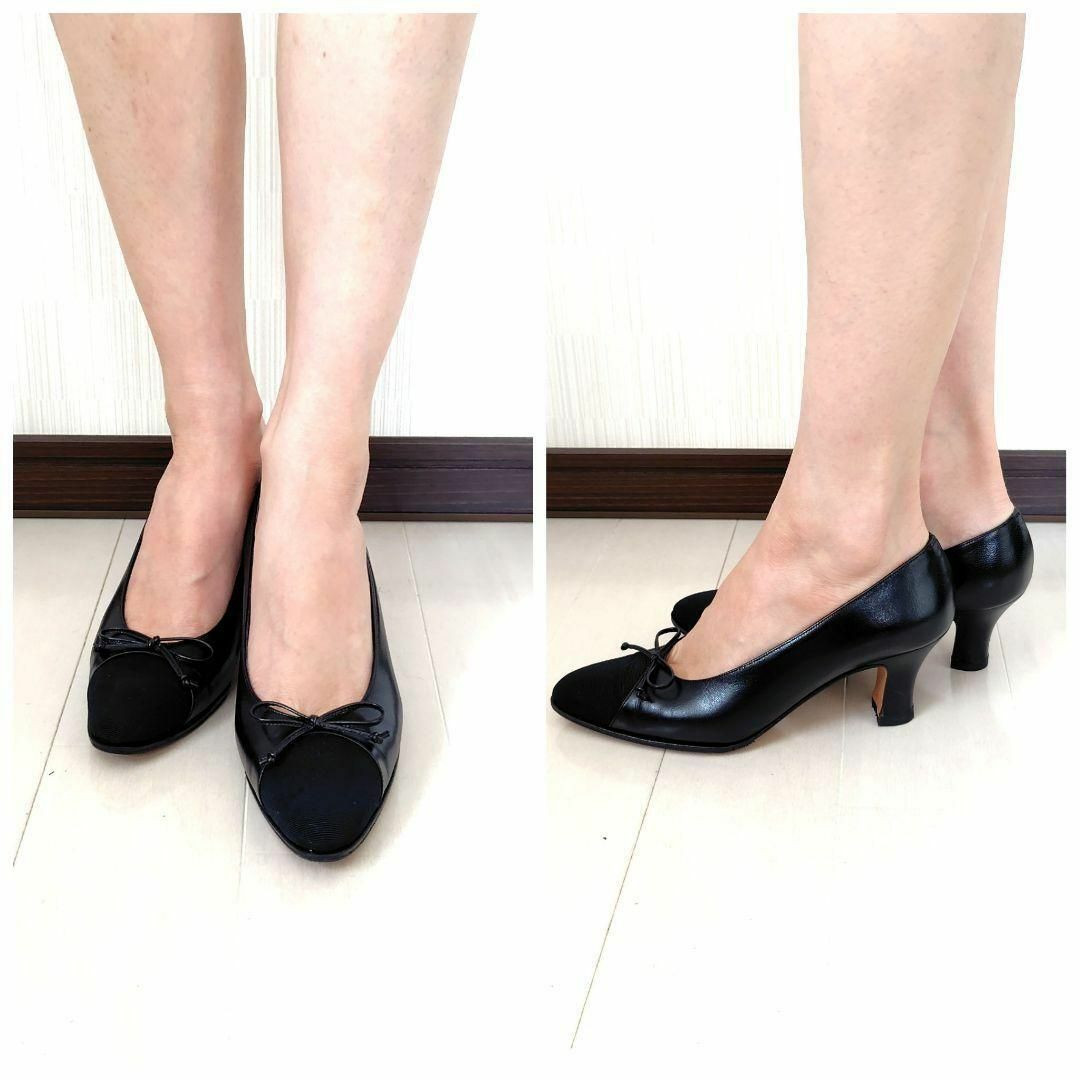 Salvatore Ferragamo - 良品Ferragamo【フェラガモ】リボン 切り替え