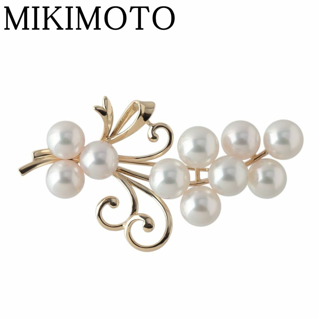 MIKIMOTO - ミキモト パール ブローチ アコヤパール7.7mm～8.5mm K18YG
