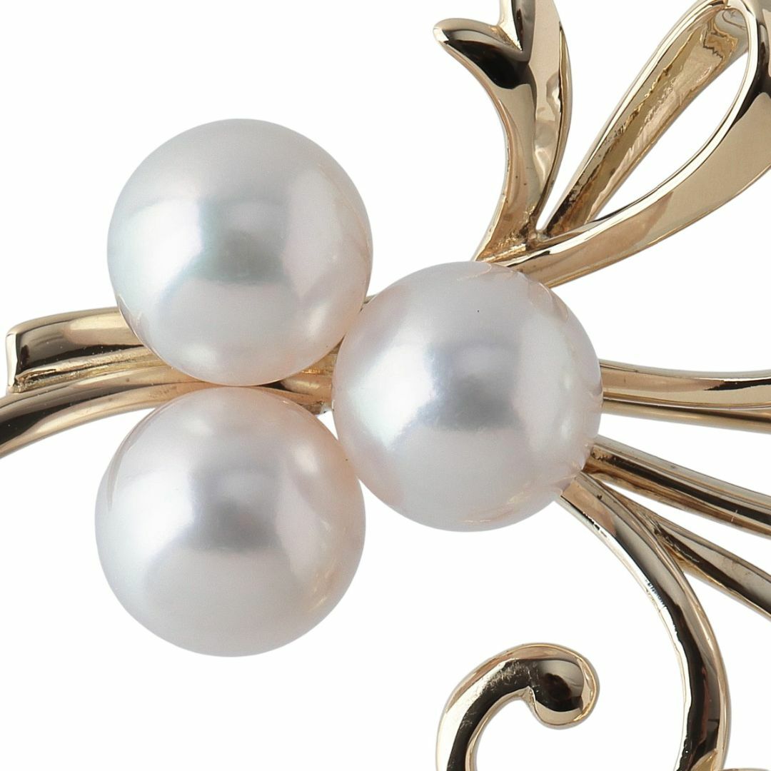 MIKIMOTO - ミキモト パール ブローチ アコヤパール7.7mm～8.5mm K18YG
