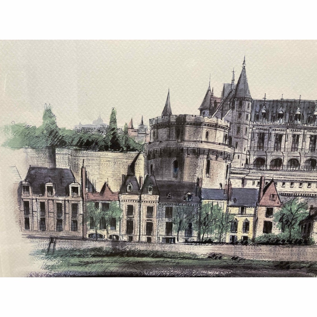 絵画 リトグラフ 城塞 ジェームス・フォード 額装 箱付 新品