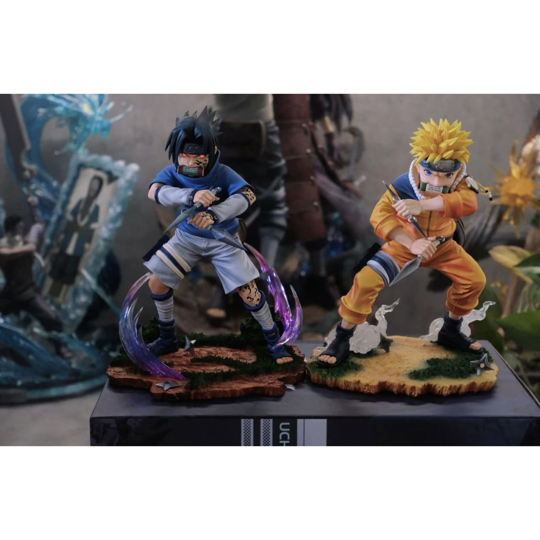 ナルト ＆ うちはサスケ 二体セット ナルト ガレージキット フィギュア