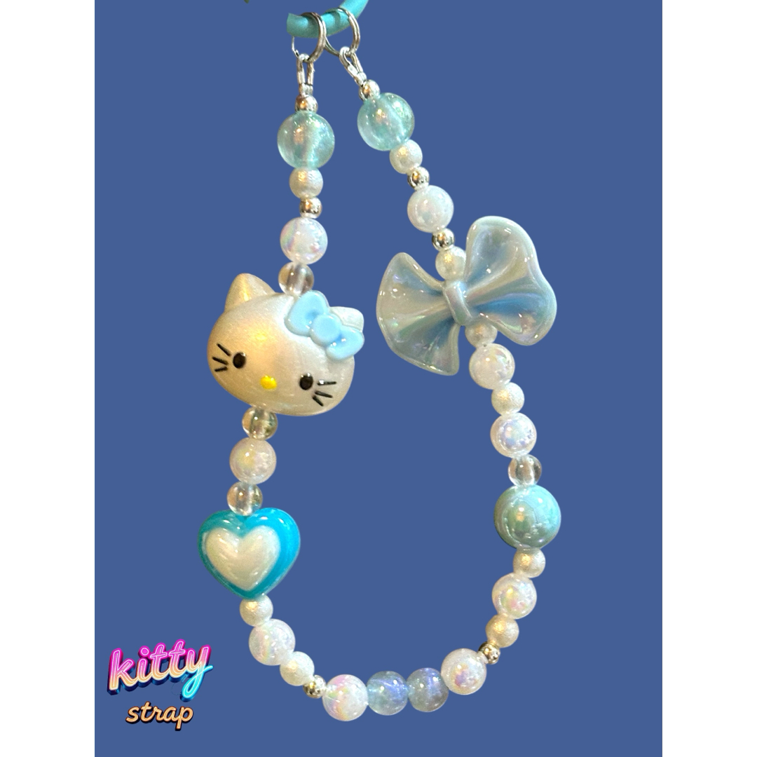 ハローキティ - 水色 kittyちゃん ストラップの通販 by ララ's shop