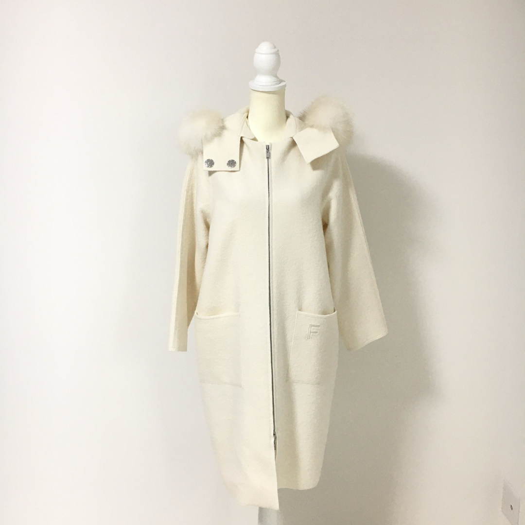 近年美品 FOXEY フォクシー ファー ニット コート アウターの通販 by