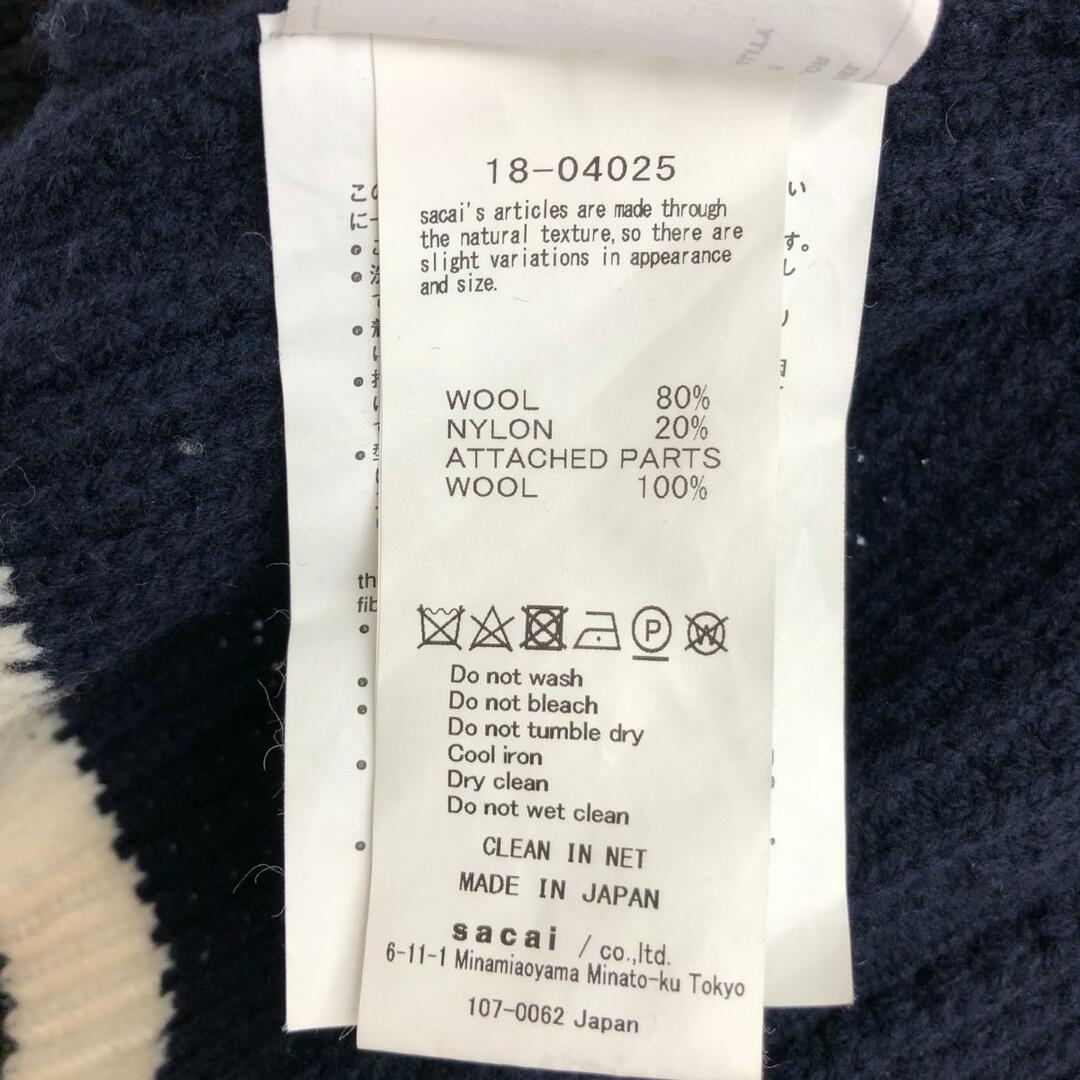 sacai - Sacai サカイ ジップアップ ライダースニット ブルゾン 1 18