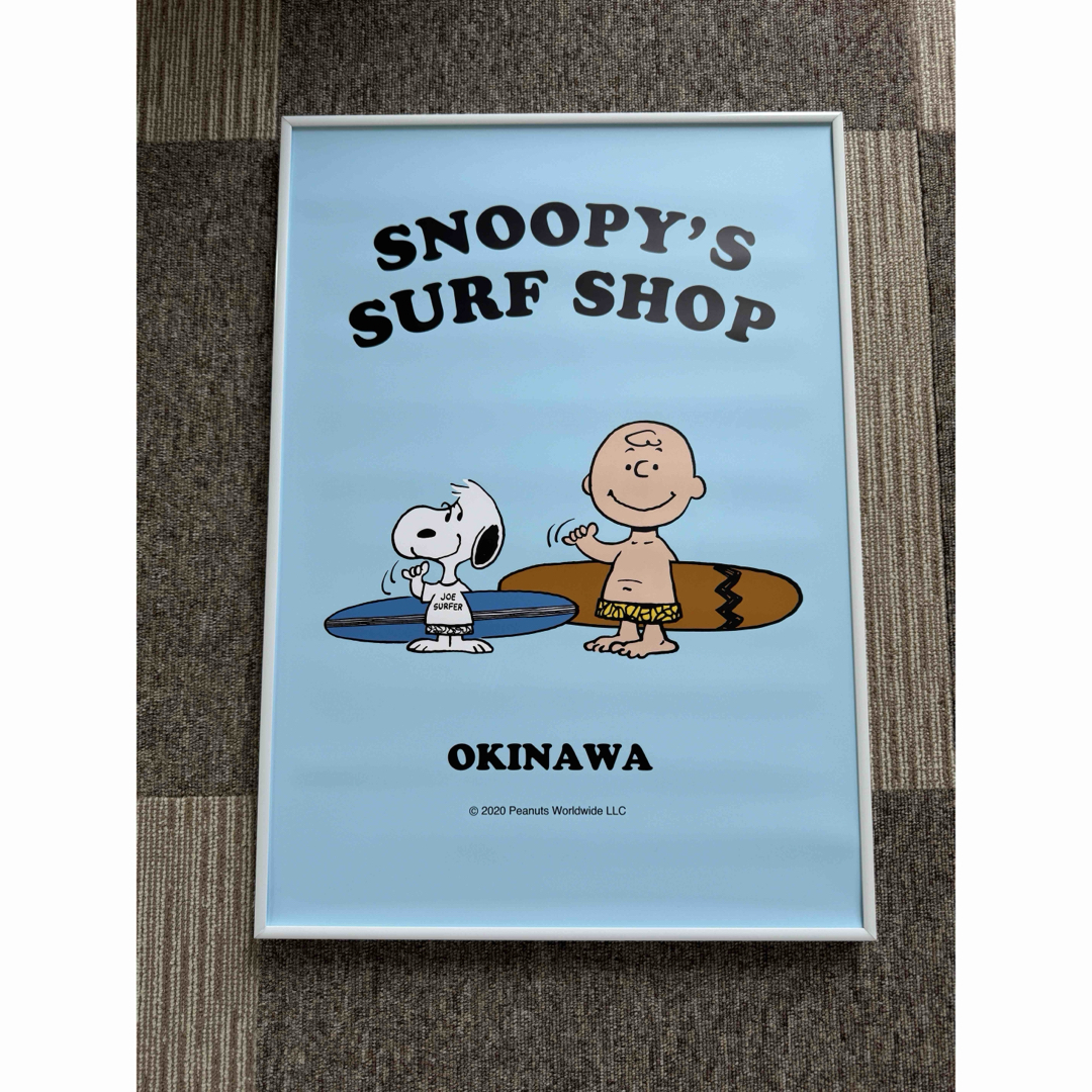 SNOOPY - A2 ポスター 額縁付き ハワイ 沖縄限定 スヌーピー