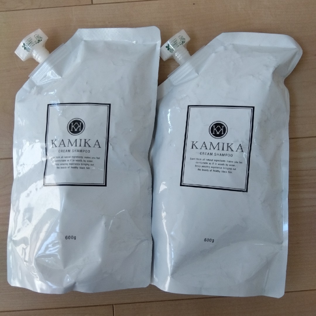 KAMIKA オールインワンクリームシャンプー 詰替え用 600g 2本セットの