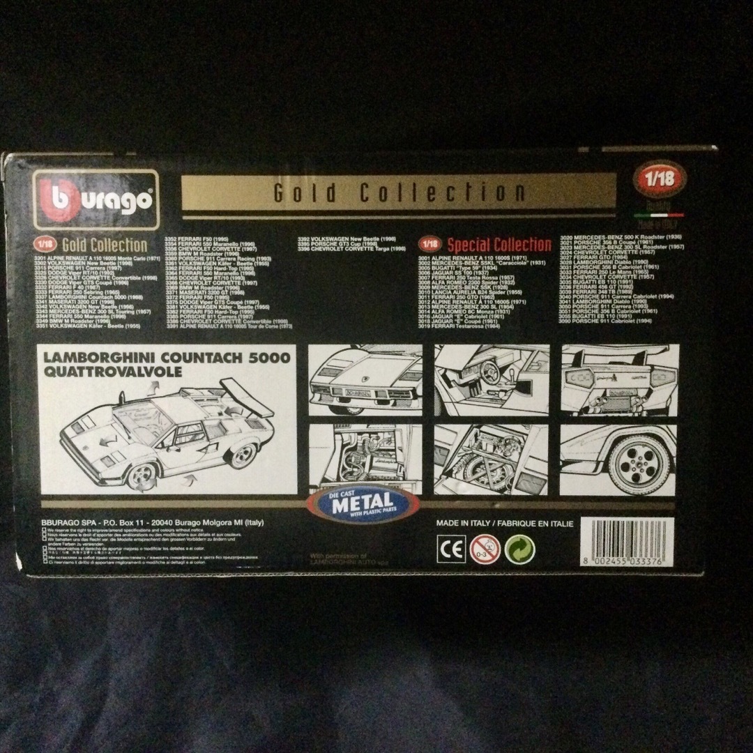 Lamborghini Countach 5000 1/18 Bburagoの通販 by Nockey's shop｜ラクマ