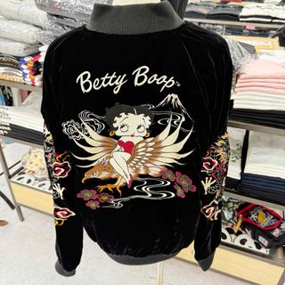 Betty Boop - ＊VANSON×ベティちゃん 刺繍 リバーシブル スカジャン S