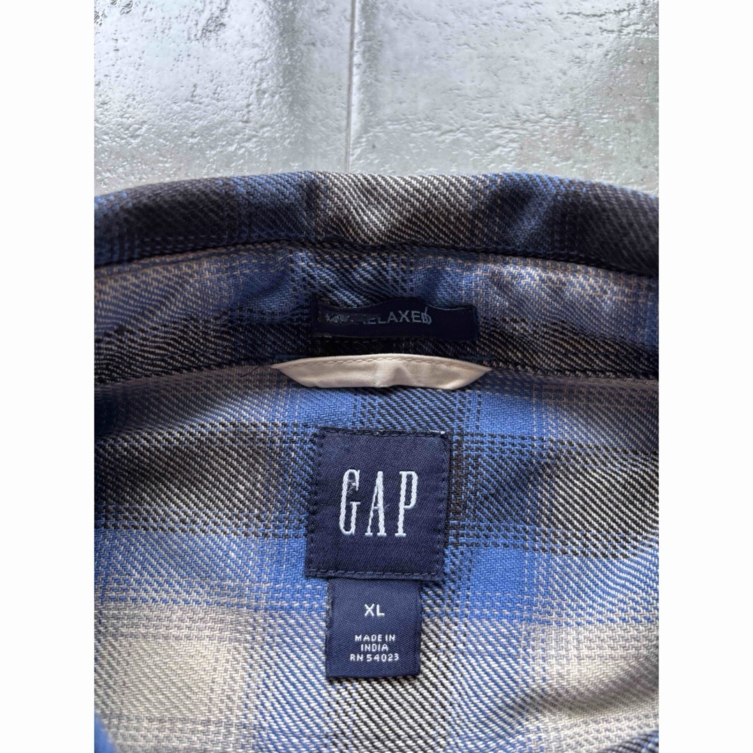 00s OLD GAP オールドギャップ 長袖シャツ オンブレ シャドー 好配色