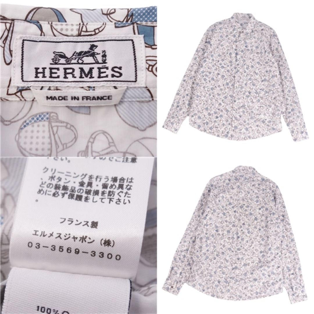 HERMES - 美品 エルメス HERMES シャツ 24SS ロングスリーブ 総柄