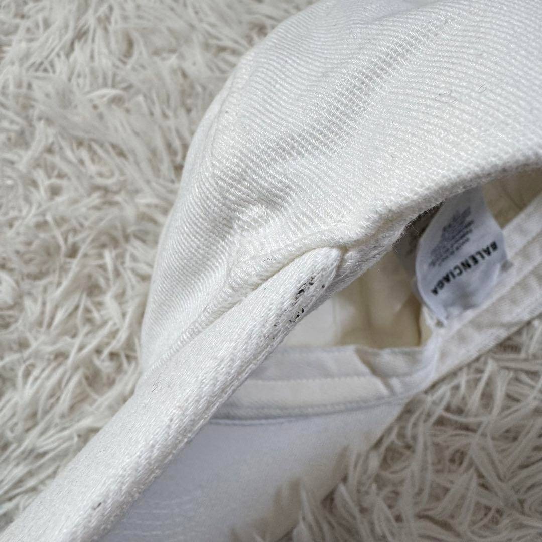 BALENCIAGA - 【人気】BALENCIAGA ベースボールキャップ ロゴ ホワイト