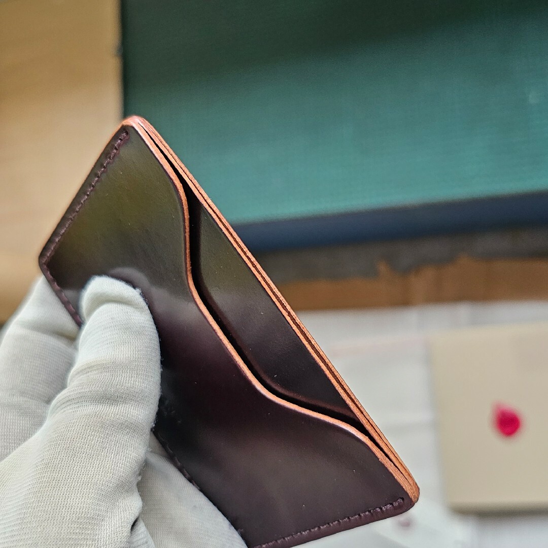 未使用 カードケース CORDOVAN シェルコードバン コードバン