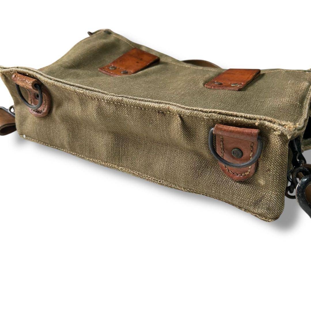 フランス軍 実物 M35 アンモバッグ 40~50s ミュゼット型 ショルダー