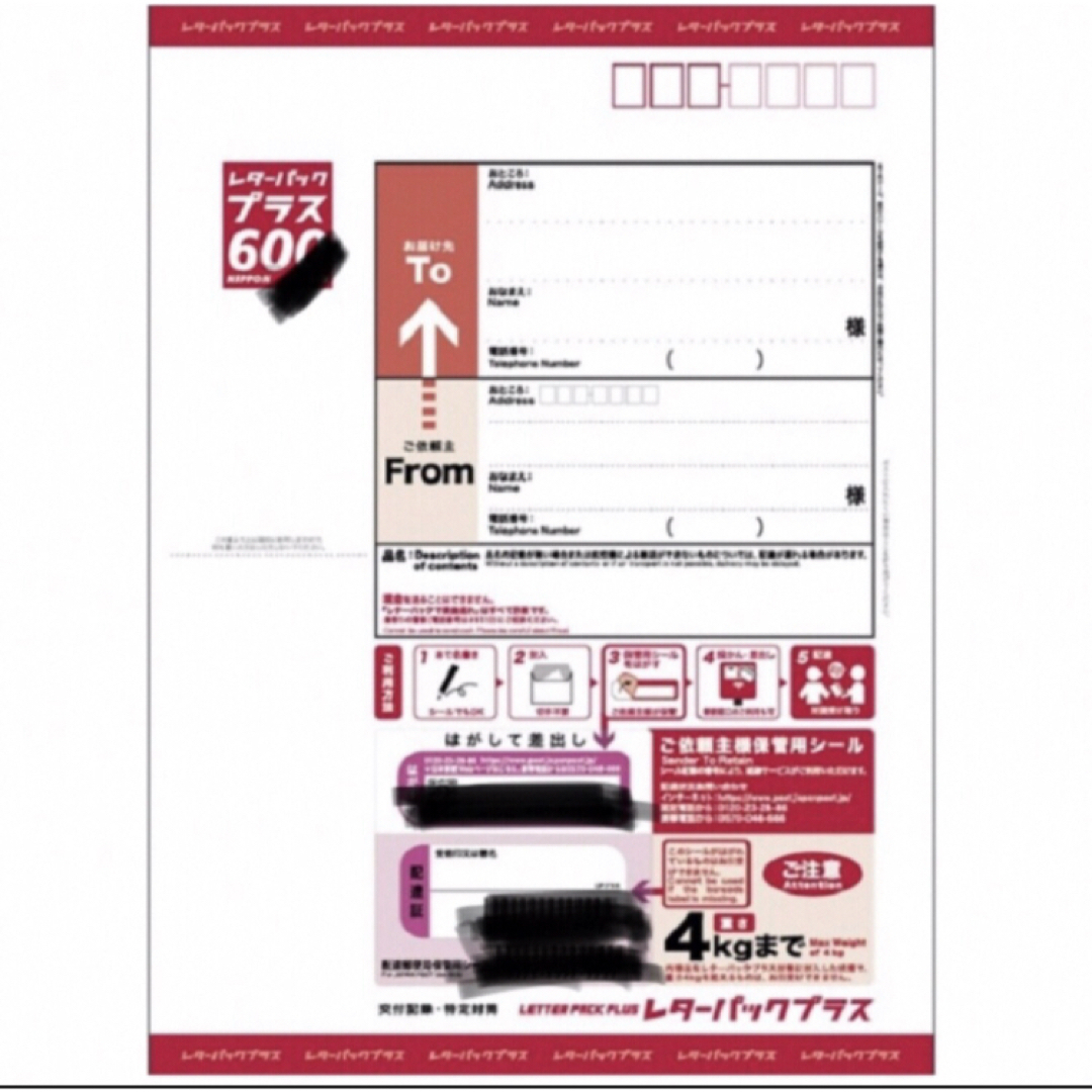 レターパックプラス レターパックプラス29 600 29枚枚数変更可能